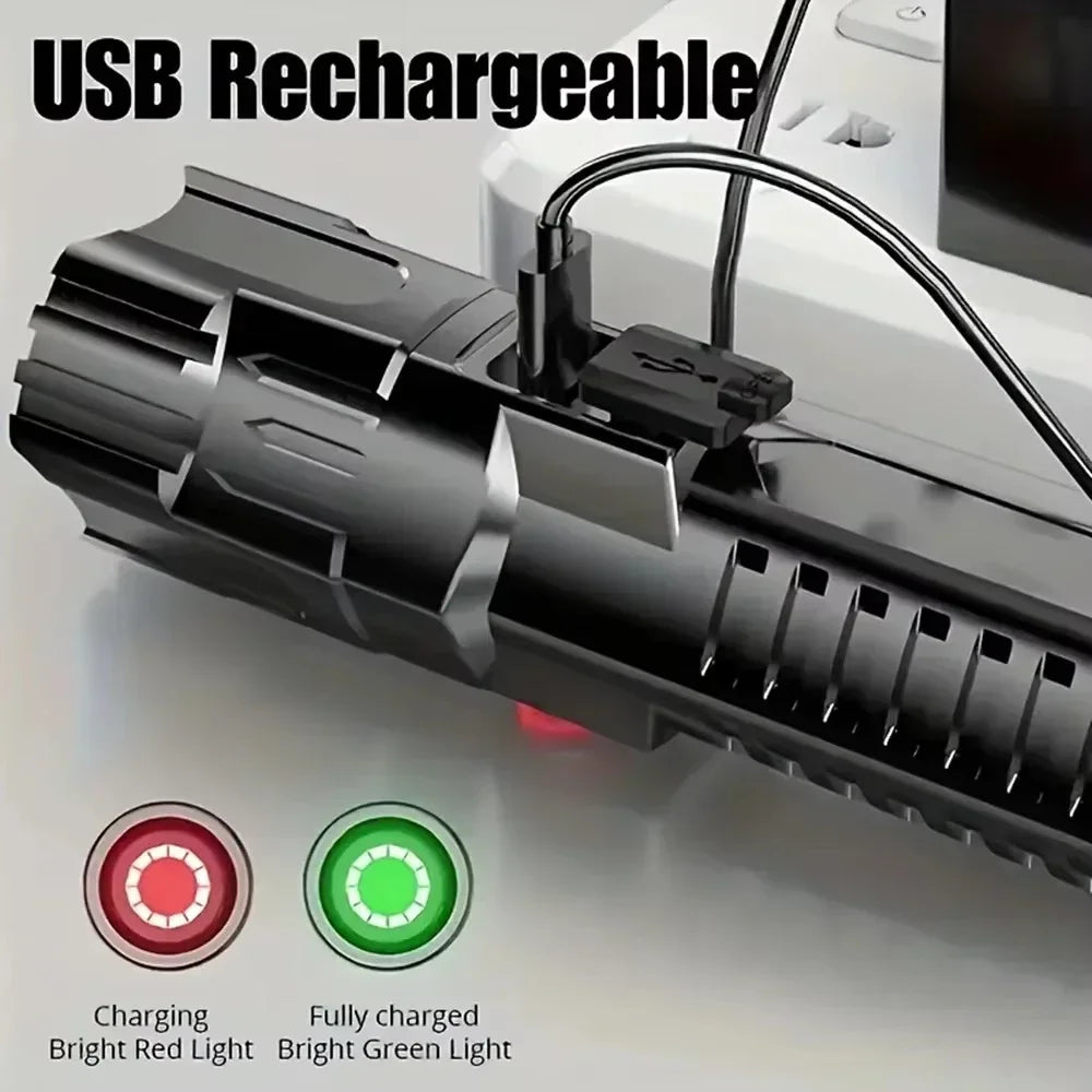 ZHIYU 1600 Lumen LED Zoomable Rechargeable Tactical Flashlight