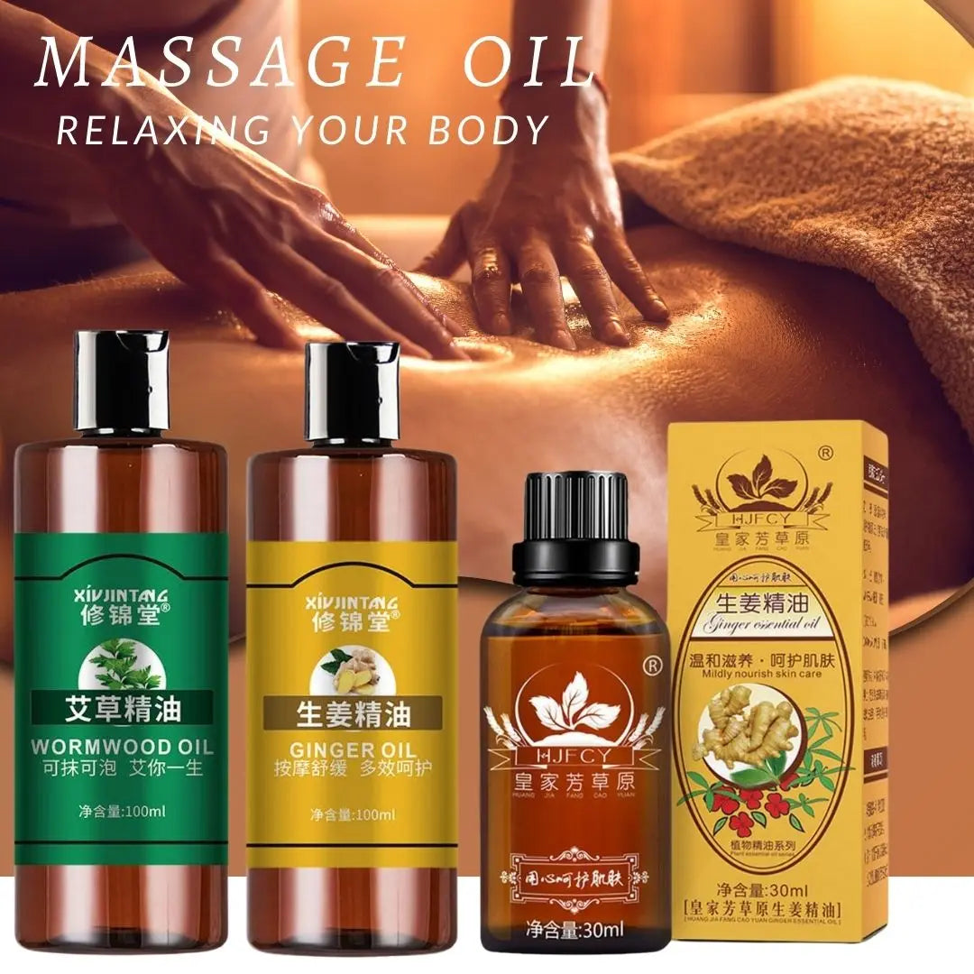 Mugwort Body Massage Oil – Moisturizing, Firming & Relaxing