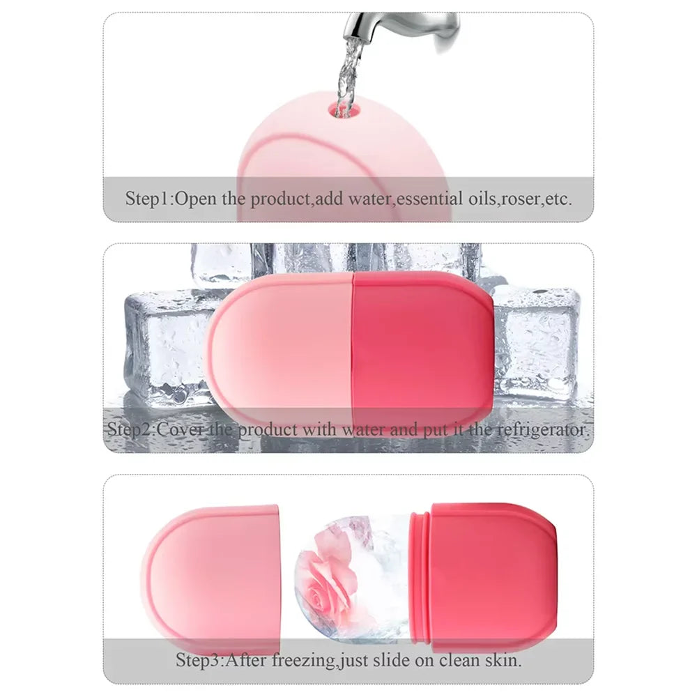 Silicone Ice Roller Face Massager – Pore & Skin Toning Tool