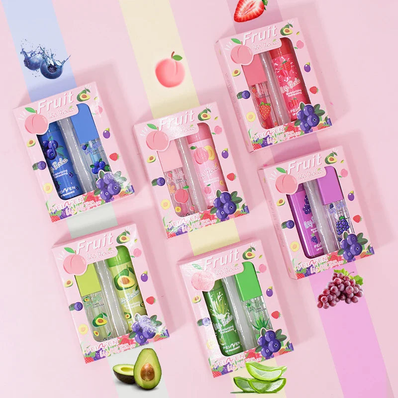 Fruit Lip Oil Set – Moisturizing Nourishing Lip Care Gift