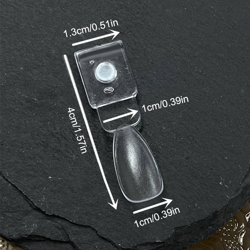 24pcs Magnetic False Nail Tip Display Clear Natural Color Card Polish Gel Stand Board Nail Palette Manicure Nail Glue Practice Peaceful Pleasures Health and Wellness onesize