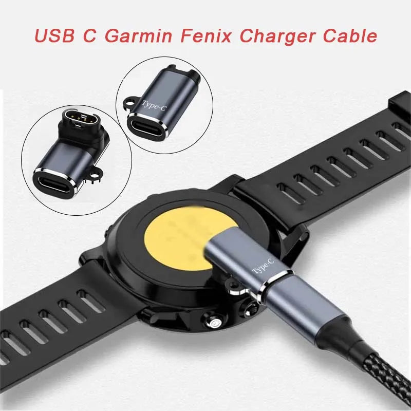 USB-C Charger for Garmin Fenix 8 7 6, Forerunner 955 965 Peaceful Pleasures Health and Wellness