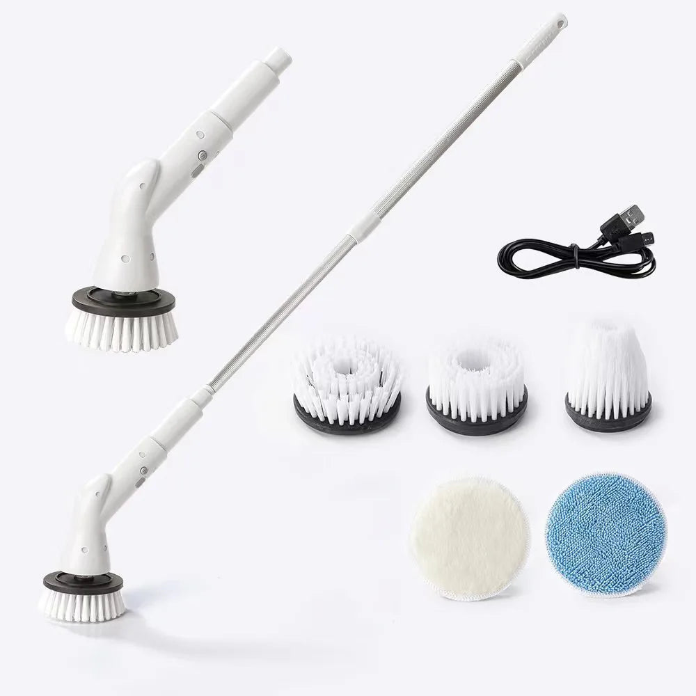 6-in-1 Cordless Electric Spin Scrubber – Kitchen & Bathroom