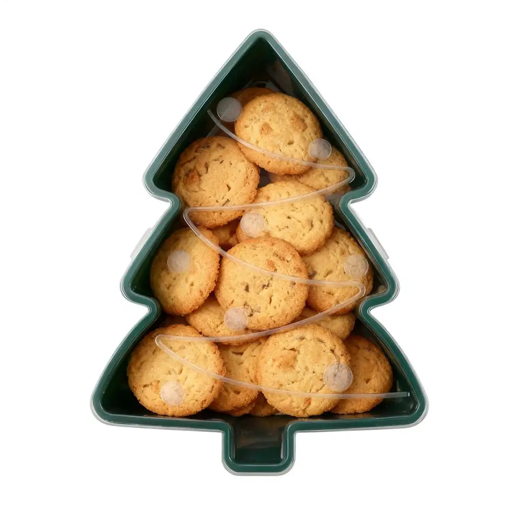 Christmas Snack Serving Tray with Lid | Holiday Party Box