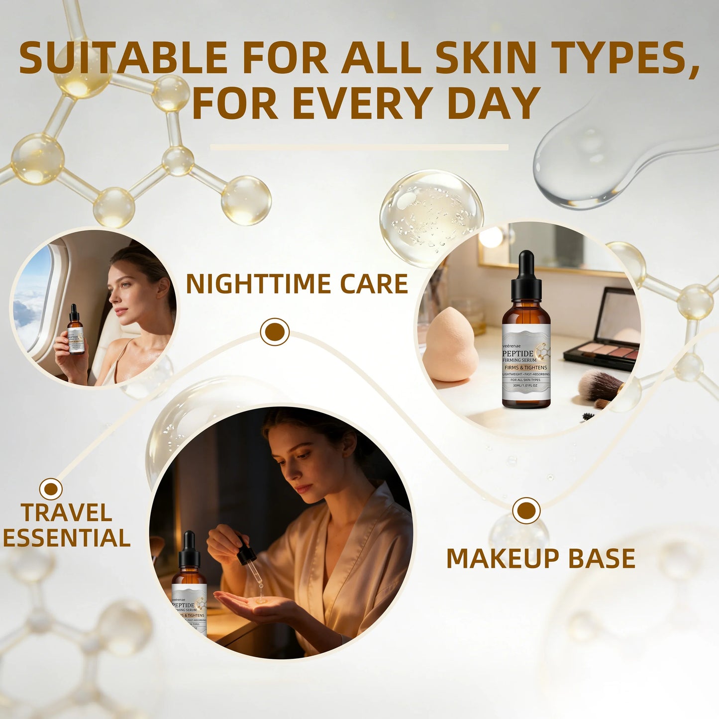 veérenae Peptide Firming Serum – Hydrating Face & Neck Essence