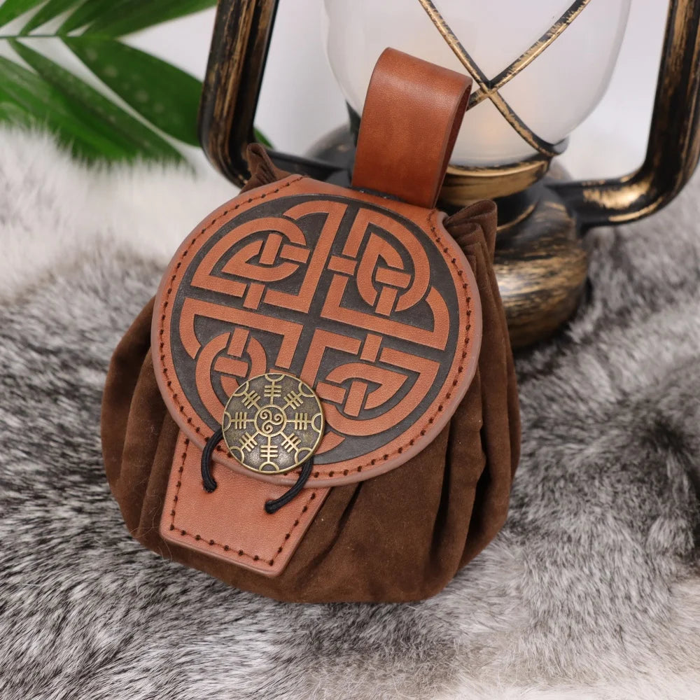Medieval Viking Knight Retro Belt Waist Bag Accessories Printed