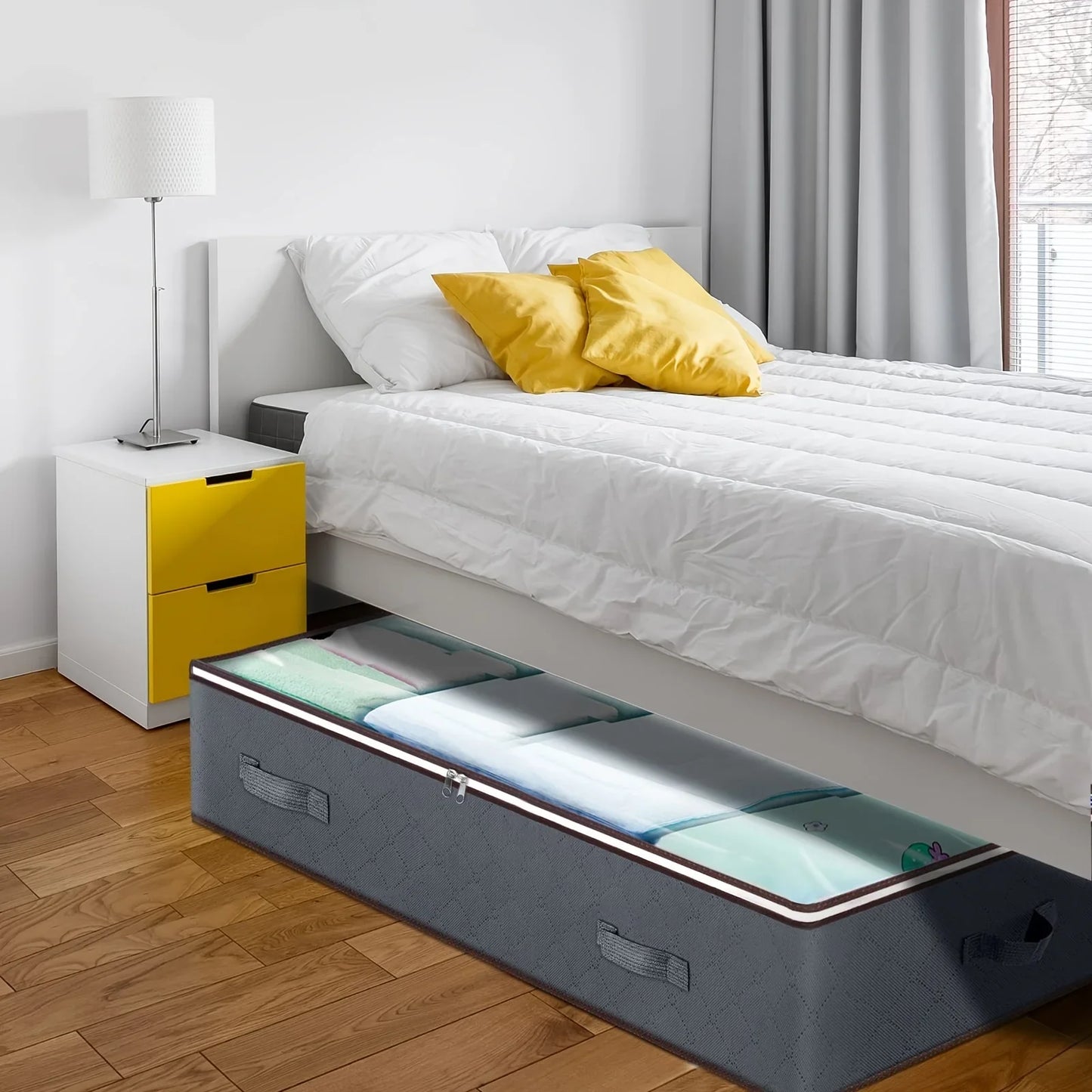 Dustproof Under-Bed Storage Box with Reinforced Handles