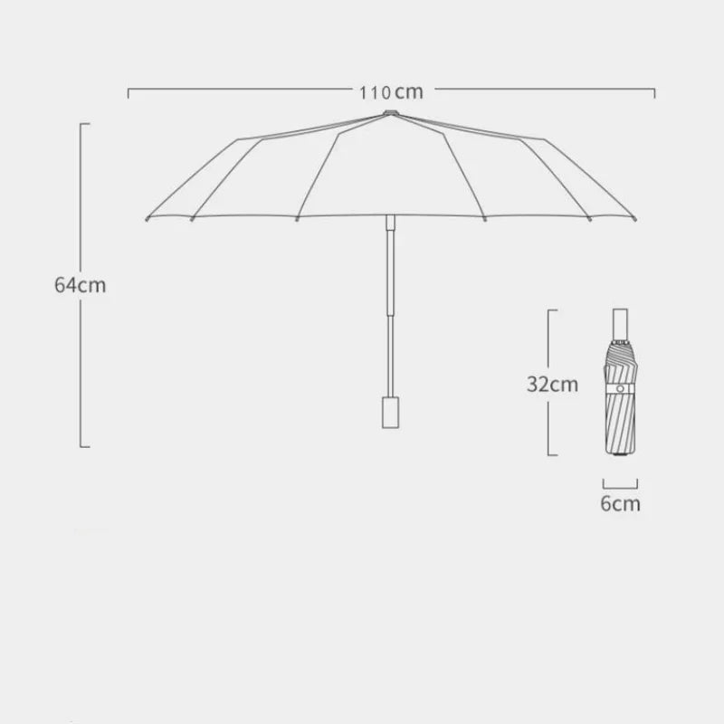 Morandi Auto Folding UV Protection Sun & Rain Umbrella