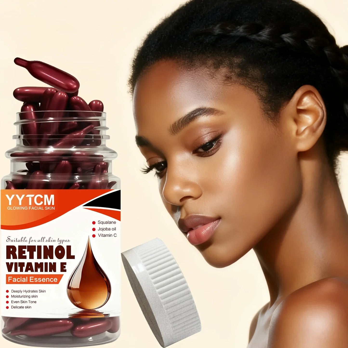 Retinol Vitamin E Capsule Essence – Hydrates, Firms & Brightens