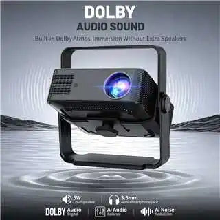 HM102 160ANSI Android 13 Smart Projector Auto Focus Native 1080P 4K Decode WiFi6 BT5.0 Portable Home Cinema Peaceful Pleasures Health and Wellness