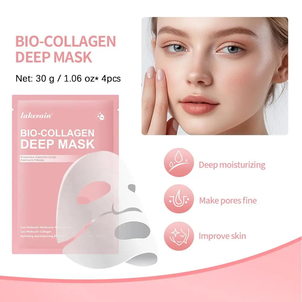 Bio Collagen Real Deep Mask Overnight Hydrogel Facial Mask Pore Minimizing Collagen Supplement Anti Wrinkle Sleeping Face Mask Peaceful Pleasures Health and Wellness