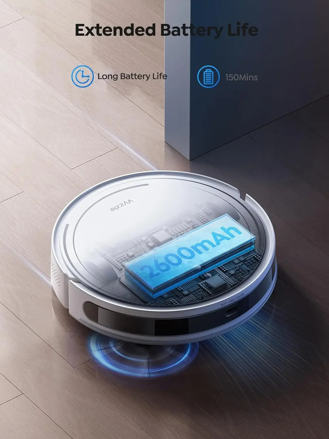 Smart Robot Vacuum & Mop – 5000Pa, LiDAR, 150-Min, Alexa & App Peaceful Pleasures Health and Wellness