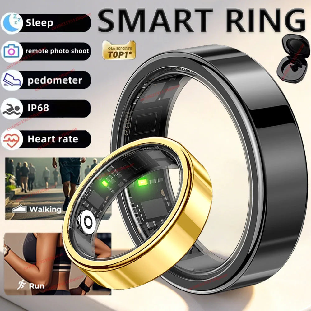 R10 Smart Ring with Charging Case for Men Women, Health and Sleep Monitor, 5ATM Waterproof, Multi-sport Mode, Smartring 2026 New Peaceful Pleasures Health and Wellness