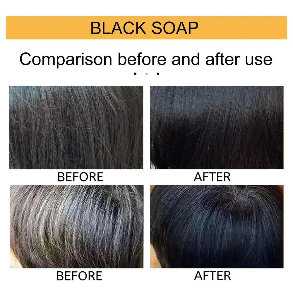50g Grey Coverage Bar Shampoo Repair Gray White Hair Color Treatment Nourishing Anti Dandruff Natural Hair Darkening Soap Peaceful Pleasures Health and Wellness