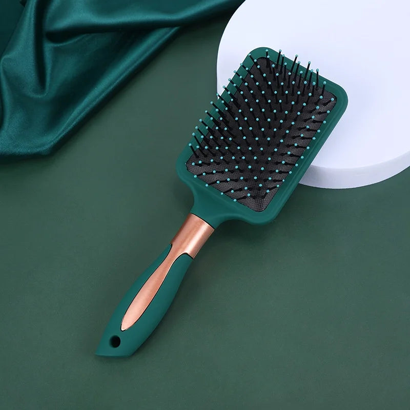Massage Oval Comb Hair Brush Set Anti Static With Silicone Cushion Base Detangling Brush Round Hair Brush Vent Hair Brush Peaceful Pleasures Health and Wellness D