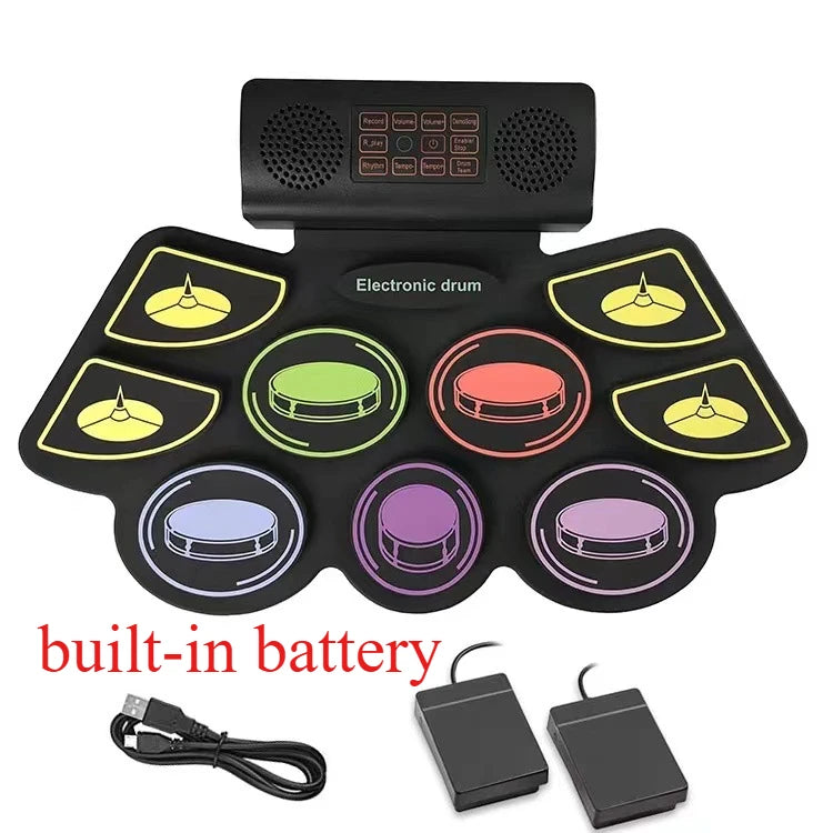 Hand-scrolled Drum Adult Children's Beginner Folding Jazz Portable