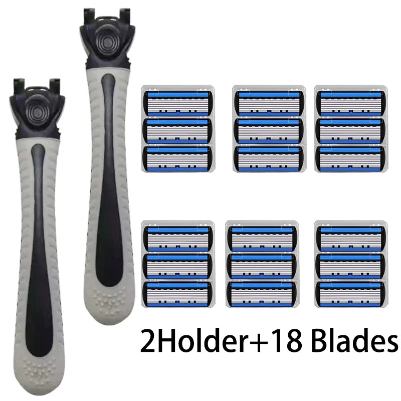 6-Layer Double Edge Safety Razor – Stainless Steel Manual Shaver