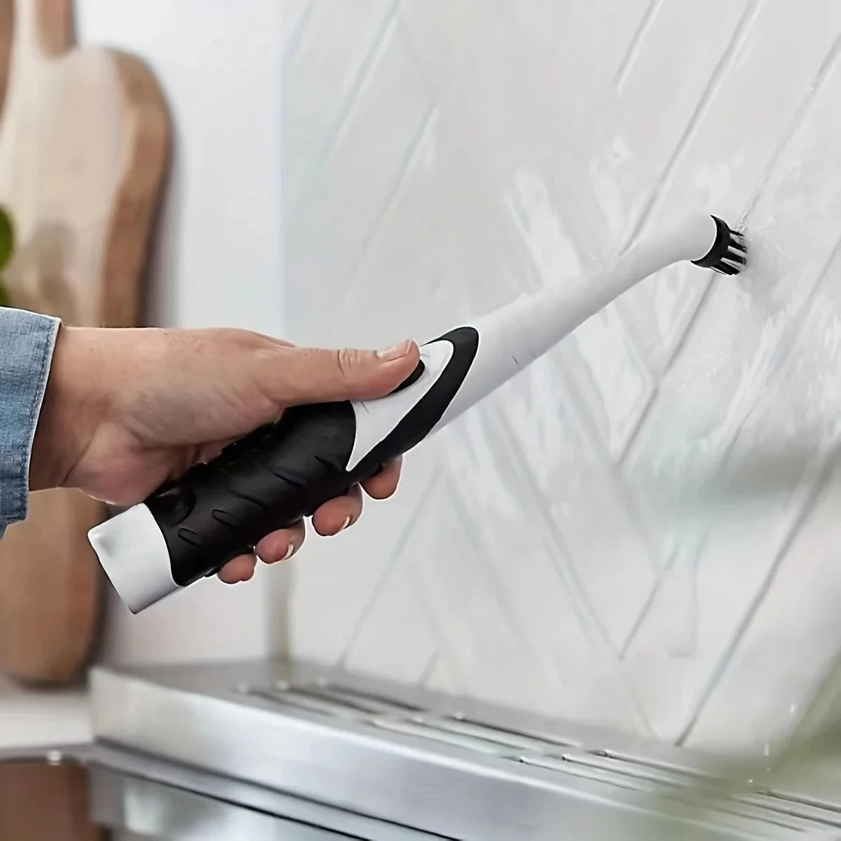 leaning brush Cleaning Tool With 4 Brushes Multifunctional Electric Cleaning Brush Cleaning Supplies Peaceful Pleasures Health and Wellness