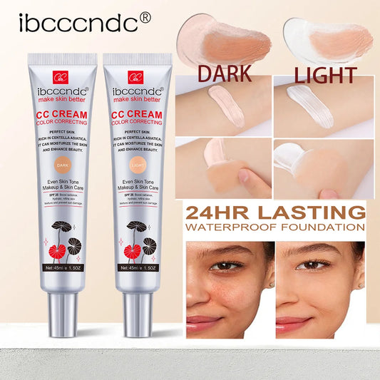 CC Cream Waterproof Moisturizing Correcting Anti-sweat Makeup Before Concealer Lasting Women Makeup Protect Skin Makeup Peaceful Pleasures Health and Wellness