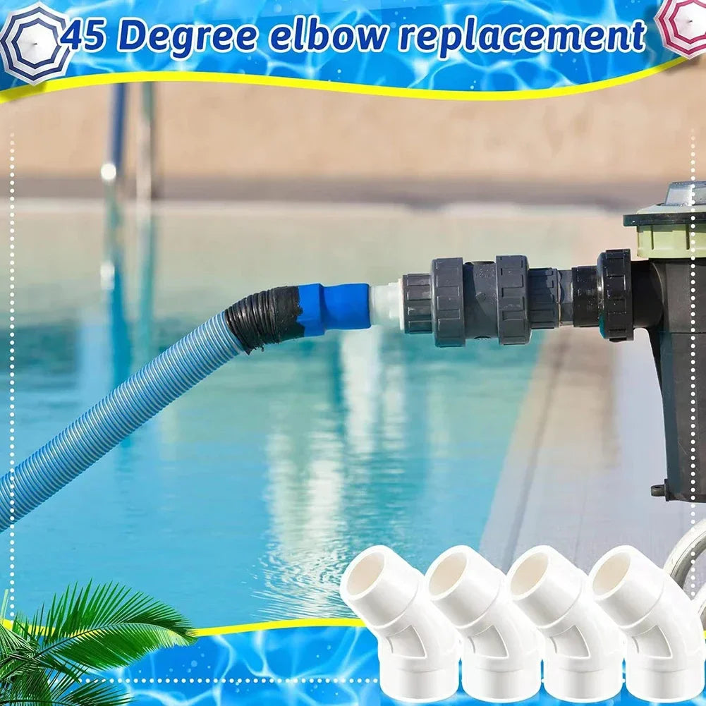 4-Pack W70244 45° Elbow Kit for Baracuda & Krauly Pool Cleaners