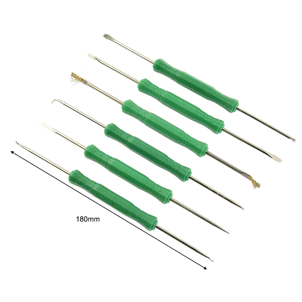 6-Piece PCB Soldering Aid Kit – Desoldering & Board Repair Tools