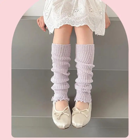 Girls' Ruffled Leg Warmers | Macaron Colors | Kids Ages 3–13 Girls Leg Warmers Peaceful Pleasures Health and Wellness