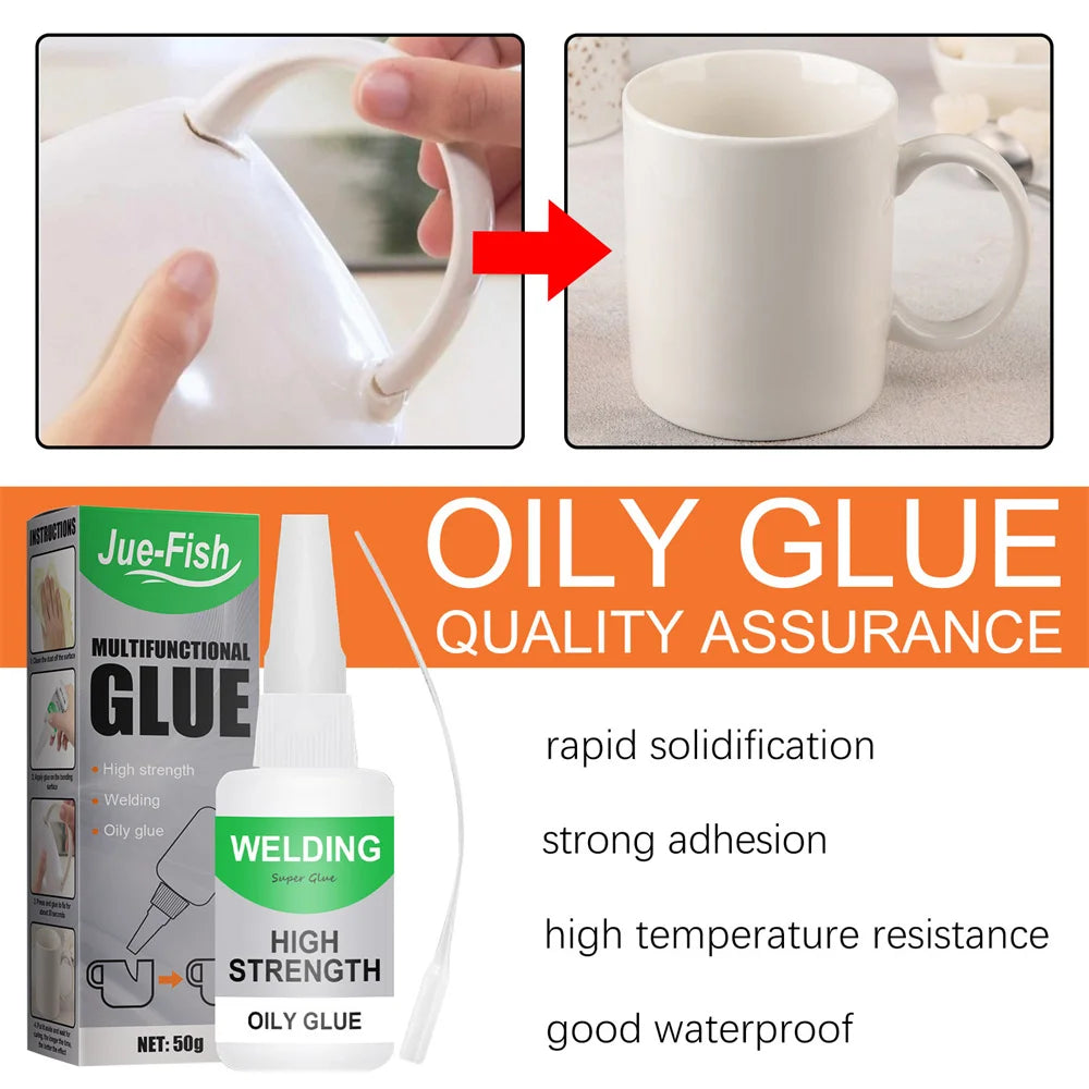 Strong Oily Glue Welding Agent Quick Dry Durable Acrylate Adhesive Glue for Household Metal Glass Surface Peaceful Pleasures Health and Wellness