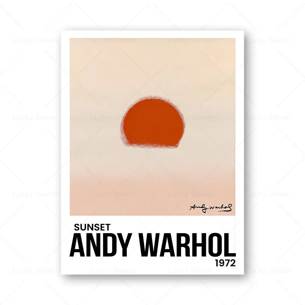 Andy Warhol Pop Art Canvas Poster Sunset Banana Tomato Soup Abstract Wall Art Modern Living Room Home Aesthetic Decor Peaceful Pleasures Health and Wellness 13 20x30cm Unframed