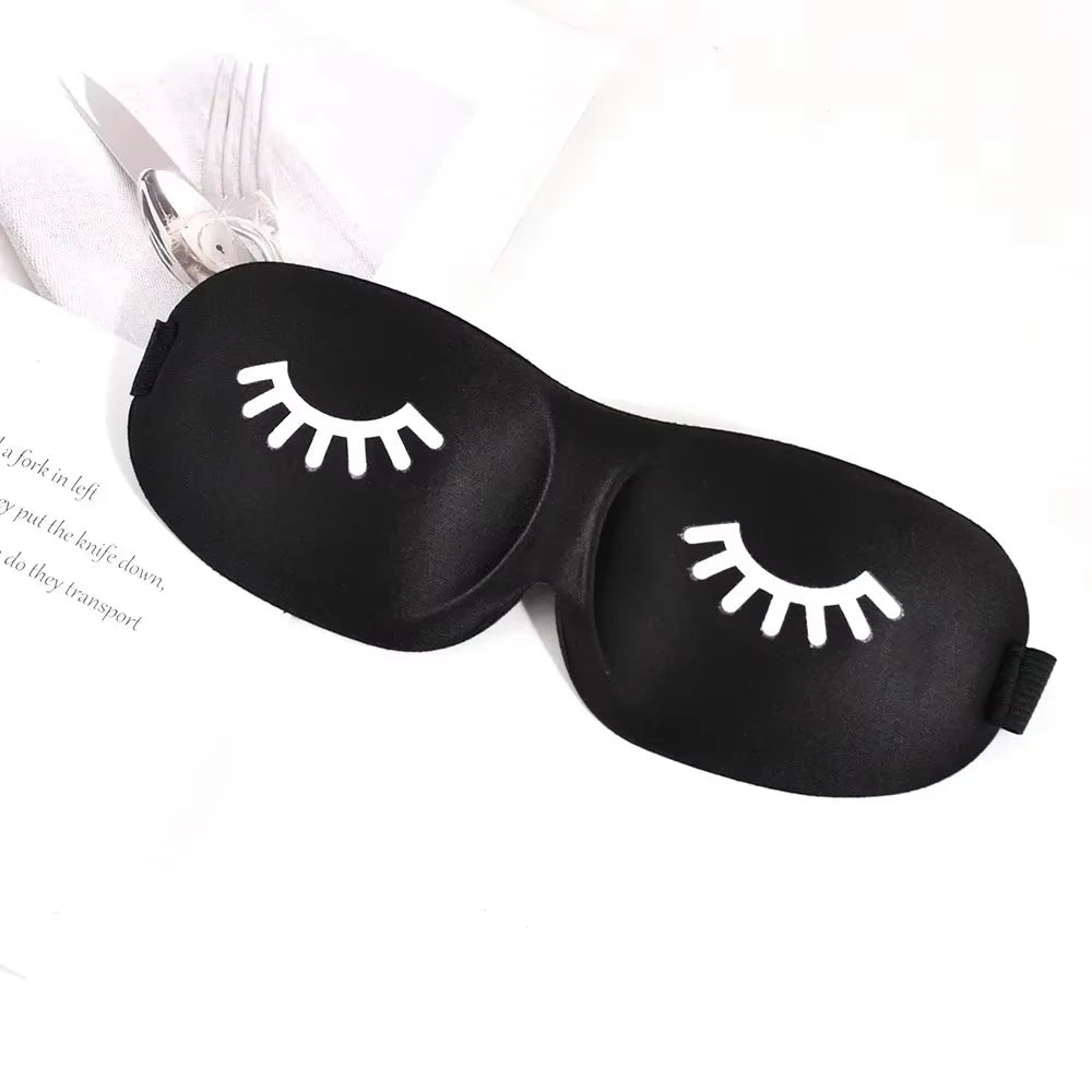 3D Sleep Mask with Eyelashes – Blackout Eye Mask for Travel