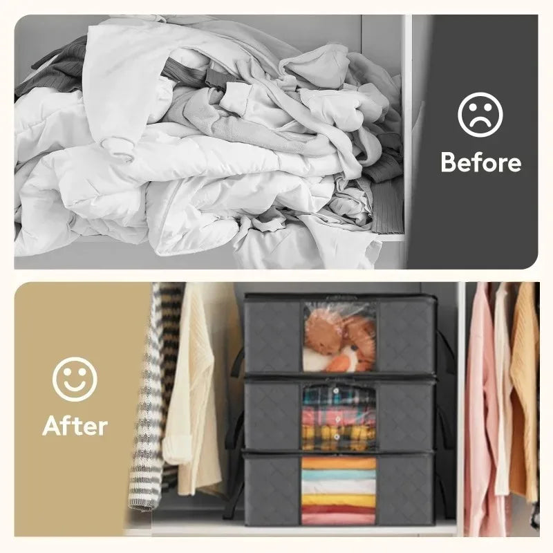Large Capacity Clothes Storage Bags with Handle | 1/3 Pack