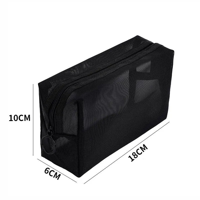 Mesh Cosmetic Bag – Large Capacity Portable Travel Organizer