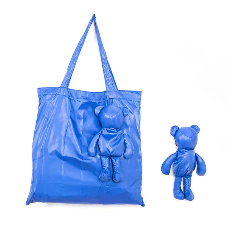 Cute Doll Foldable Tote Bag – Reusable Women's Shopping Bag