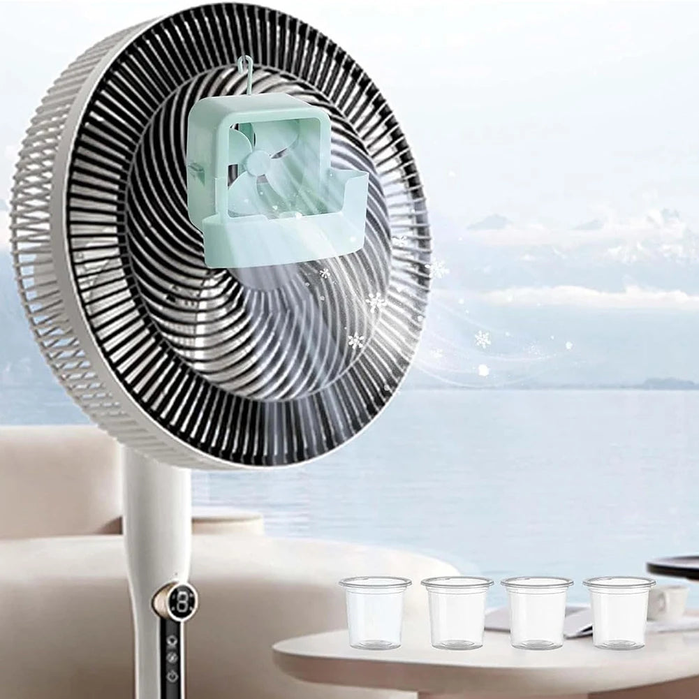 Portable Ice Cooling Fan Attachment | No-Drill Easy Setup