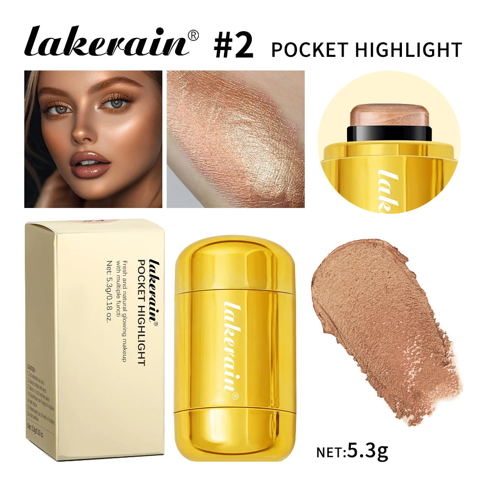 4Colors Highlighter Stick Brightening Skin Tone Contouring Natural Stereo Concealer Blush Multi-Purpose Stick Peaceful Pleasures Health and Wellness 04