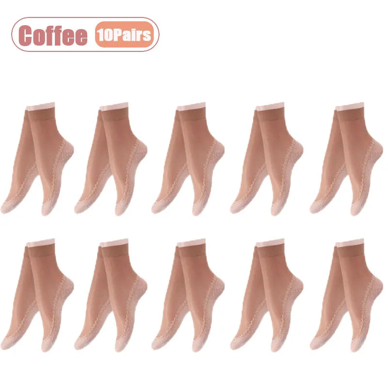 Women's Ultra-Thin Invisible No-Show Ankle Socks | 10-100 Pack