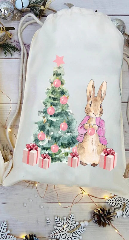 Peter Rabbit Christmas Santa Sack | Kids' Xmas Eve Gift Bag