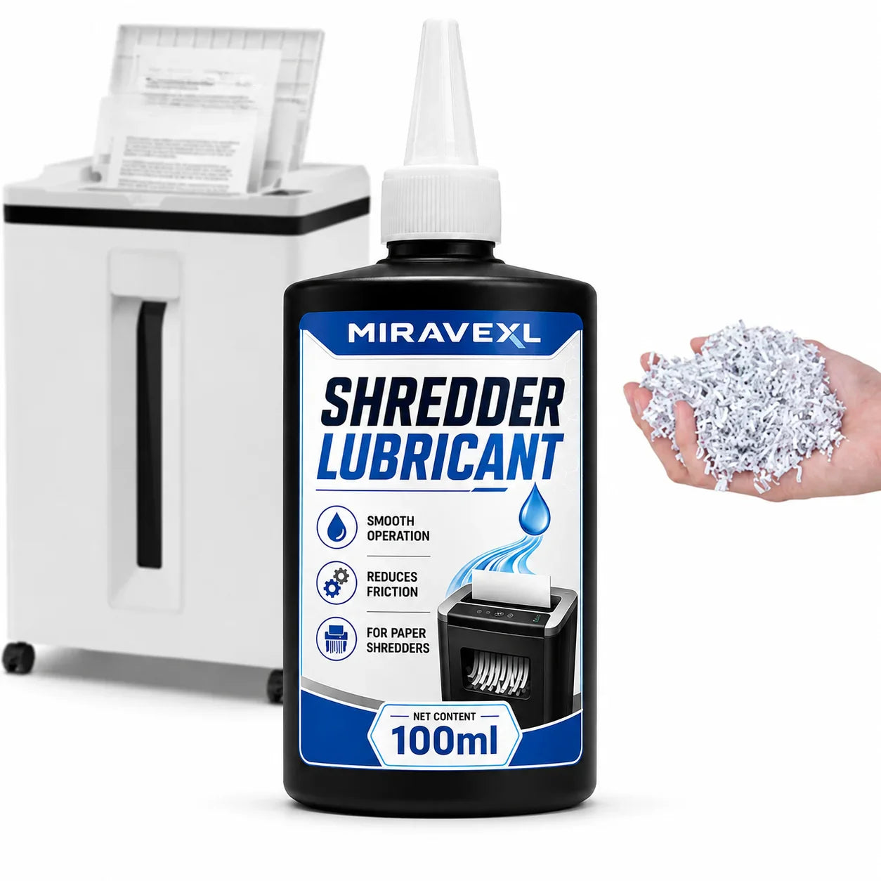 MIRAVEXL Paper Shredder Lubricant Oil – Anti-Jam 100ml
