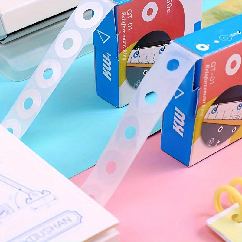 250-Piece Pvc Binder Stickers Adhesive Hole Reinforcement Label Round