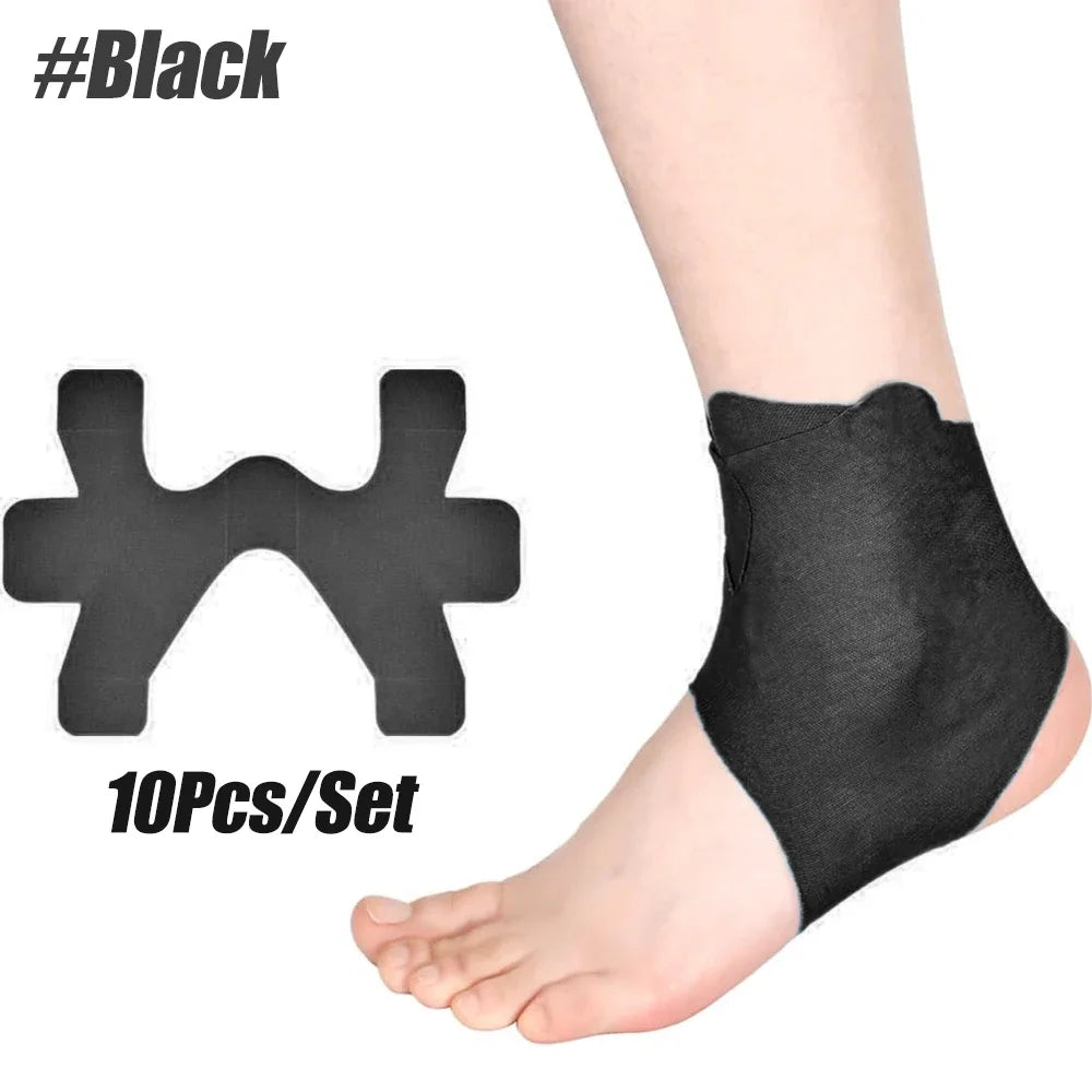 WEFITON 10PCS Precut Kinesiology Ankle Tape – Waterproof Support Kinesiology Ankle Tape Peaceful Pleasures Health and Wellness Black-10PCS