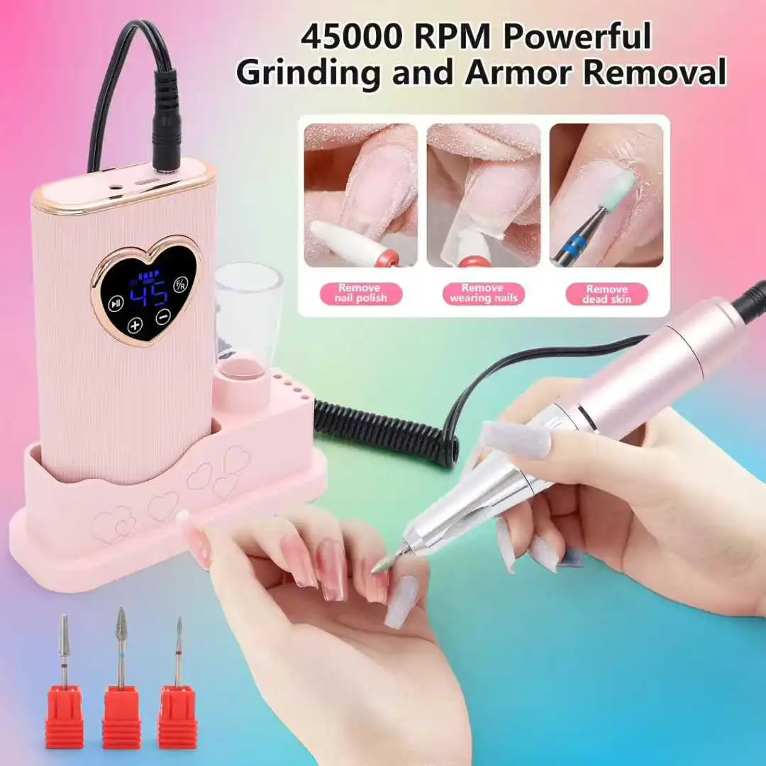 45,000 RPM Rechargeable Electric Nail Drill | Professional Manicure