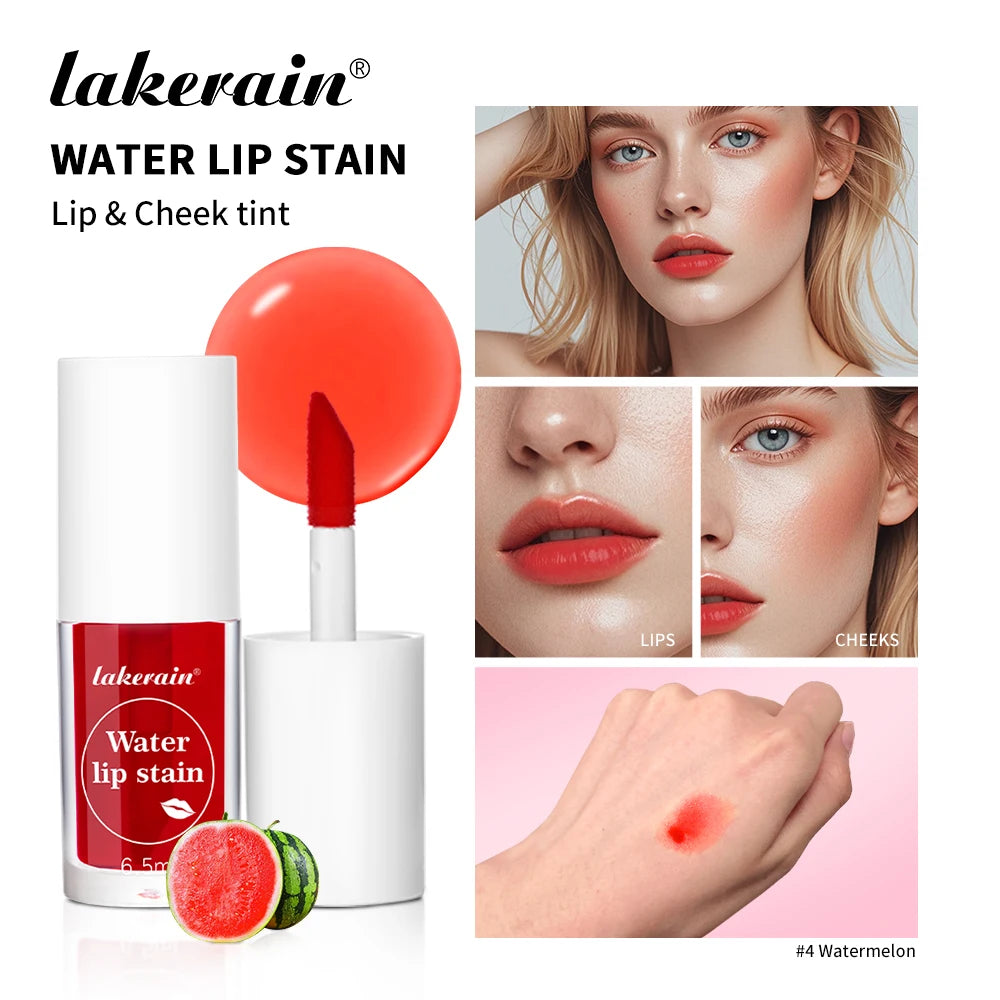 6Colors Water Lip Stain Moisturizing Lip Glaze Long Lasting Lip Ink Face Lip Dual Purpose Waterproof Liquid Cosmetic Makeup Peaceful Pleasures Health and Wellness