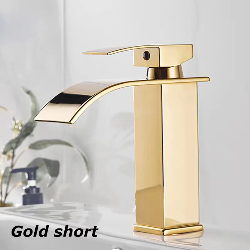 Waterfall Bathroom Faucet | 304 Stainless Steel Single Handle Mixer