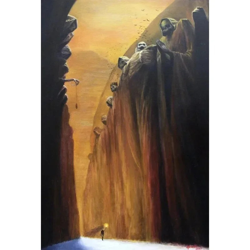 Zdzisław Beksiński Artwork Polish Surreal Dark Poster Prints Canvas Painting Gothic Wall Art for Living Room Home Decor Mural Peaceful Pleasures Health and Wellness 11 50x70cm Unframed