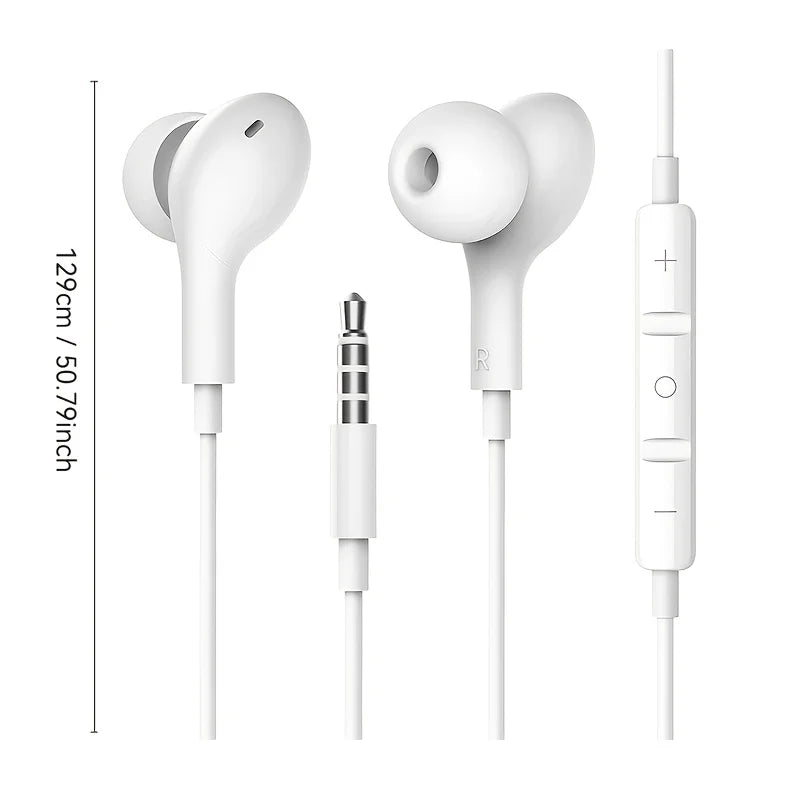 1pc HIFI In-Ear Wired Gaming Earphones, Microphone & In-Line Control, 3.5mm Jack, Premium Sound Quality, Lightweight Portable Peaceful Pleasures Health and Wellness