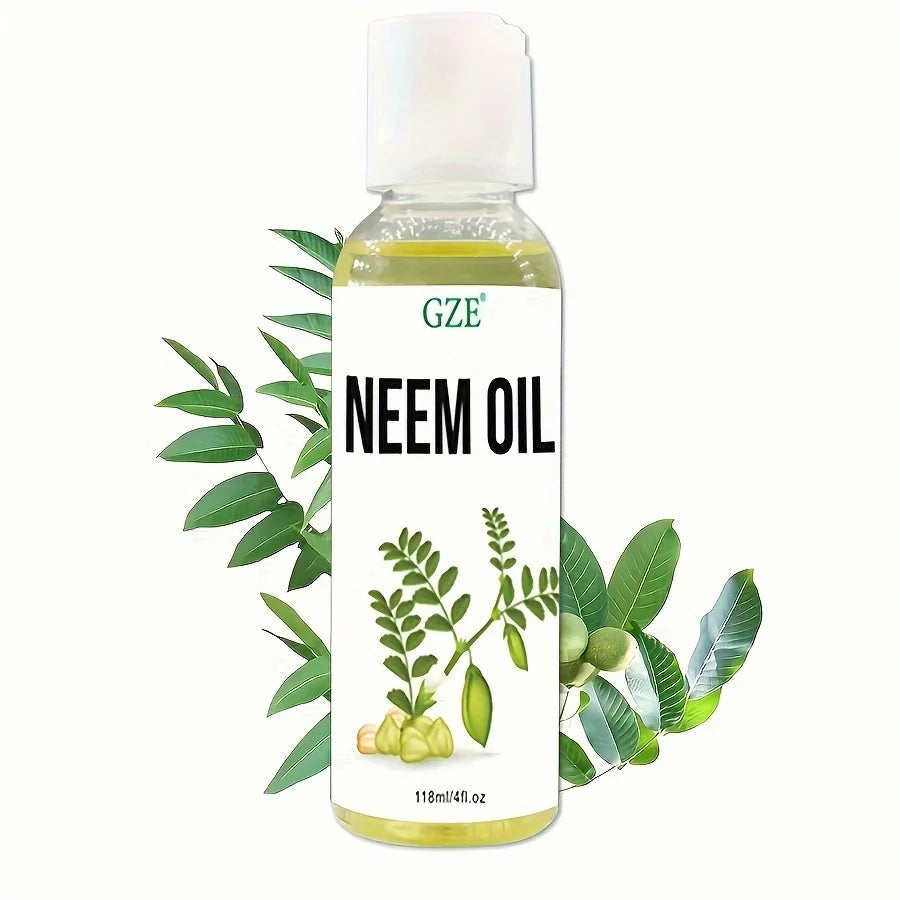 GZE Pure Neem Oil Cold-Pressed – Hair Growth, Skin & Nails Cold-Pressed Hair Oil Peaceful Pleasures Health and Wellness
