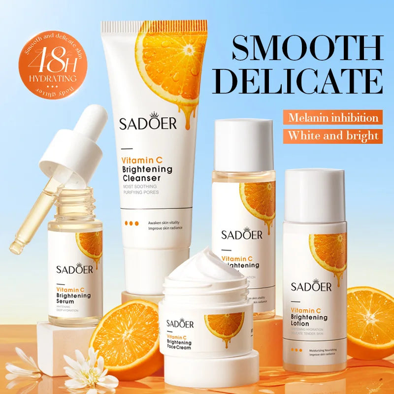 5-Piece Vitamin C Facial Set – Brightening & Hydrating Skincare