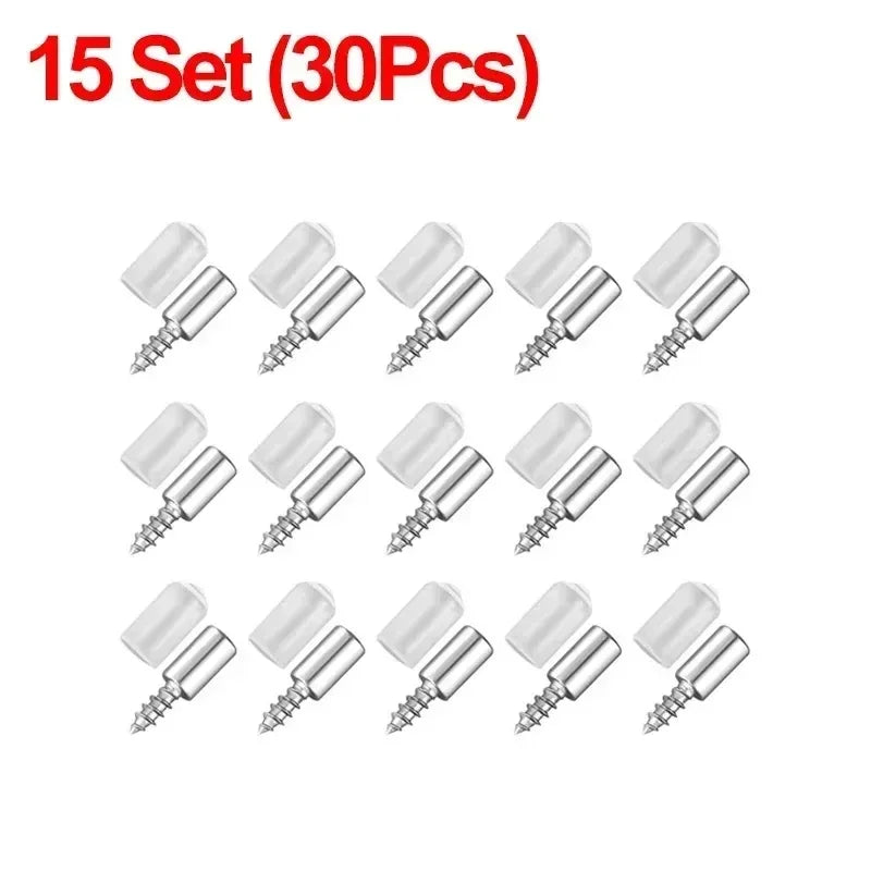 Self-Tapping Screw Shelf Partition Bracket Set | 10/15/25 Pcs
