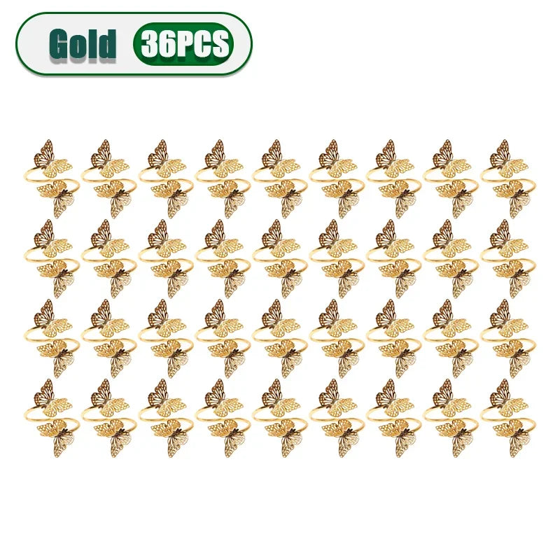 Butterfly Napkin Rings | Elegant Wedding & Party Table Decor