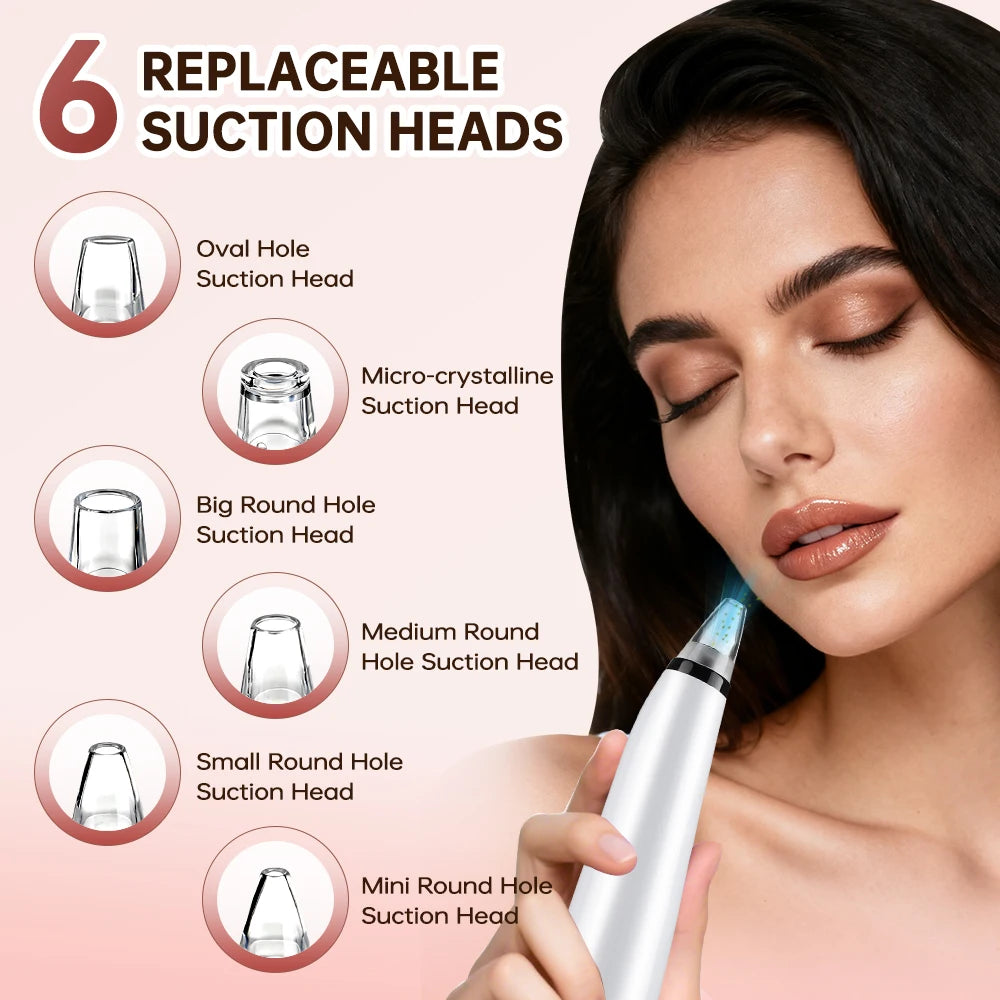 Blackhead Remover Facial Pore Cleaner 3 Suction Power Electric Pimple Acne Extractor Tool Face & Nose Whiteheads Vacuum Removal Peaceful Pleasures Health and Wellness