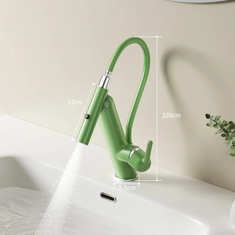 Magnetic Pull-Down Swivel Kitchen & Bathroom Faucet | Dual Mode
